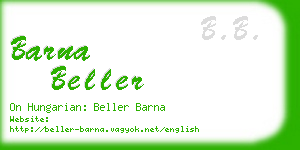 barna beller business card